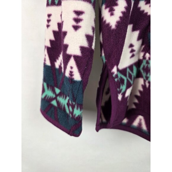 Wrangler Womens Sweatshirt Size Medium Purple Southwestern Aztec 1/4 Zip Fleece - Picture 9 of 13